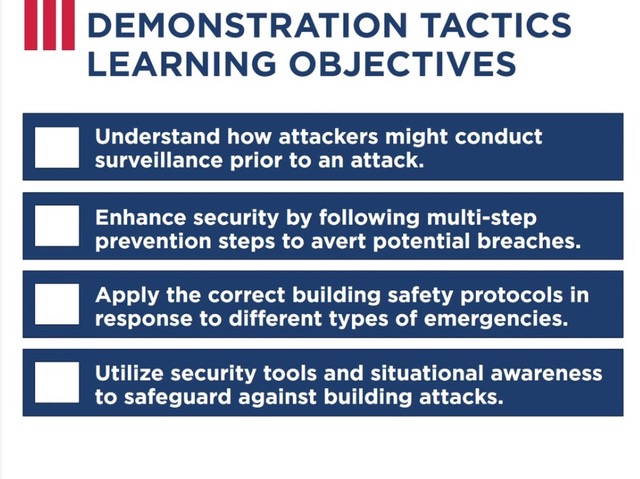 Demonstration Tactics Learning Objectives